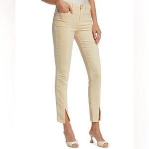 L'AGENCE Jyothi Velvet High-Rise Split-ankle Jeans in Champagne
